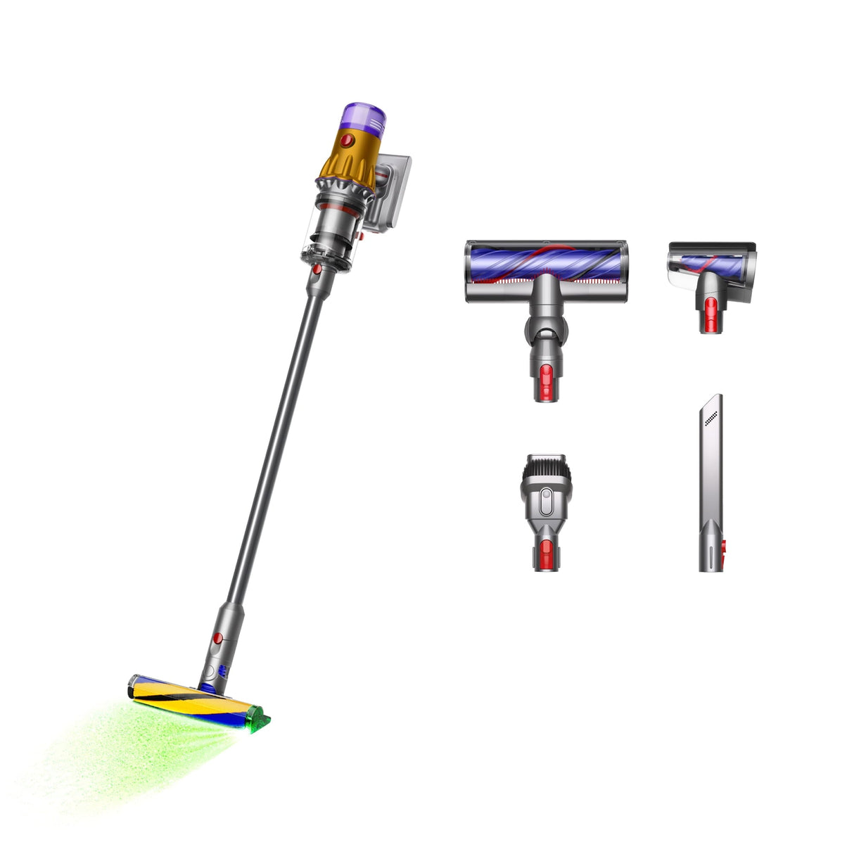 DYSON REFURBISHED VACUUM V12 DETECT SLIM CORDLESS STICK-YELLOW/IRON