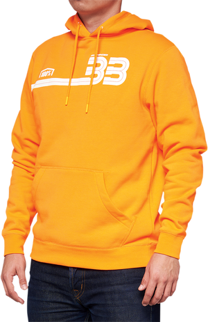 100% BB33 Pullover Kangaroo Pocket Hoodie - Orange - Medium BB-36045-476-11