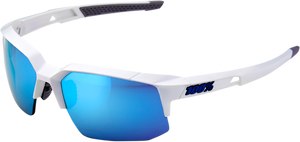 100% Speedcoupe Sunglasses - White - Blue Mirror 61031-000-75