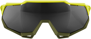 100% Speedtrap Sunglasses - Yellow - Black Mirror Lens 61023-004-61