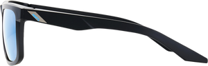100% Blake Sunglasses - Matte Black - HiPER Blue Mirror 60028-00001