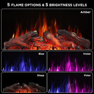 (Open Box) Eternal Flame EF26-LG Smart Electric Fireplace Logs, WiFi Enabled