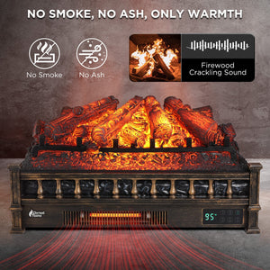 (Open Box) Eternal Flame EF26-PB Smart Electric Fireplace Logs, WiFi Enabled