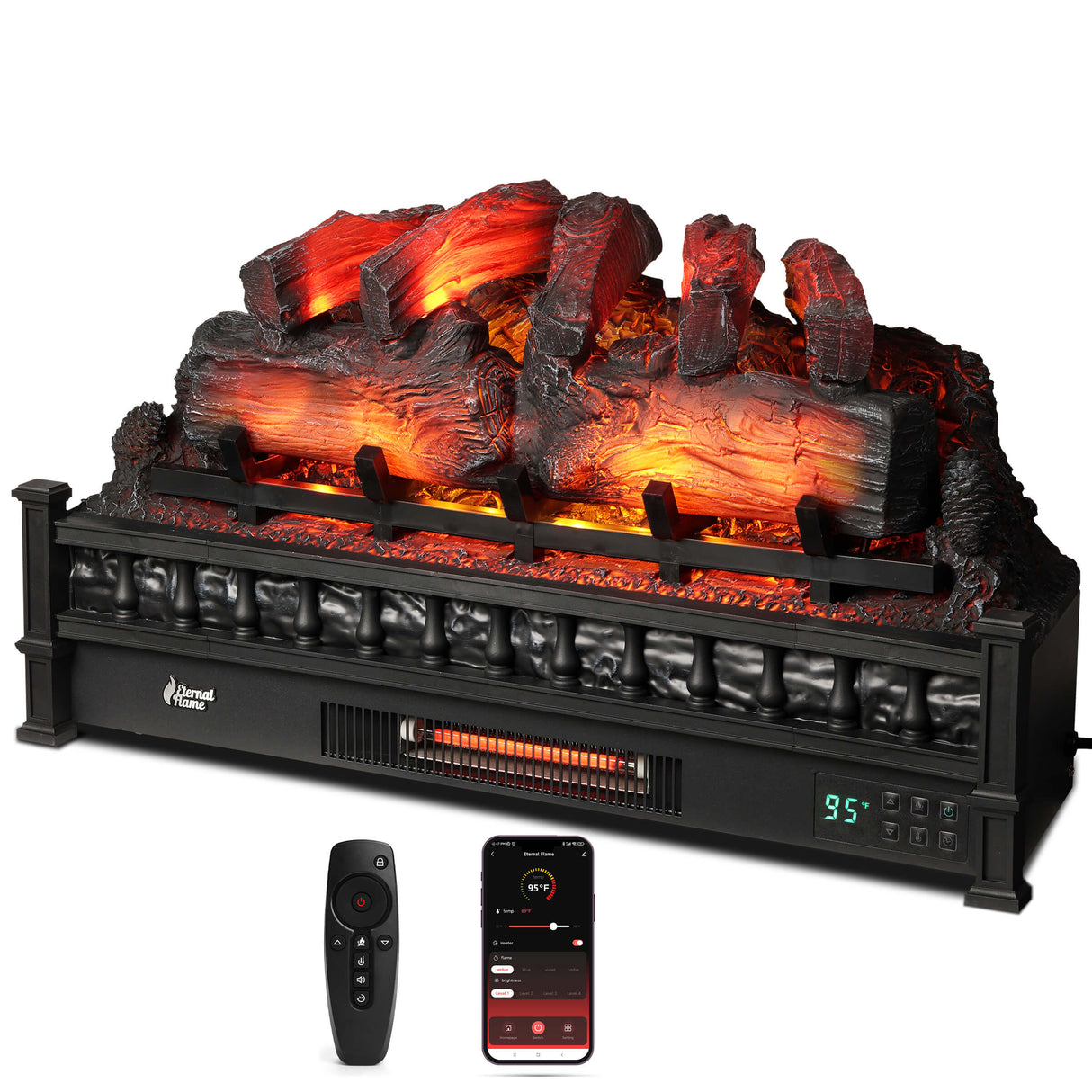 (Open Box) Eternal Flame EF30-PB Electric Fireplace Logs