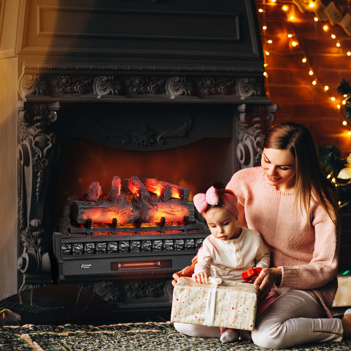 (Open Box) Eternal Flame EF30-PB Electric Fireplace Logs