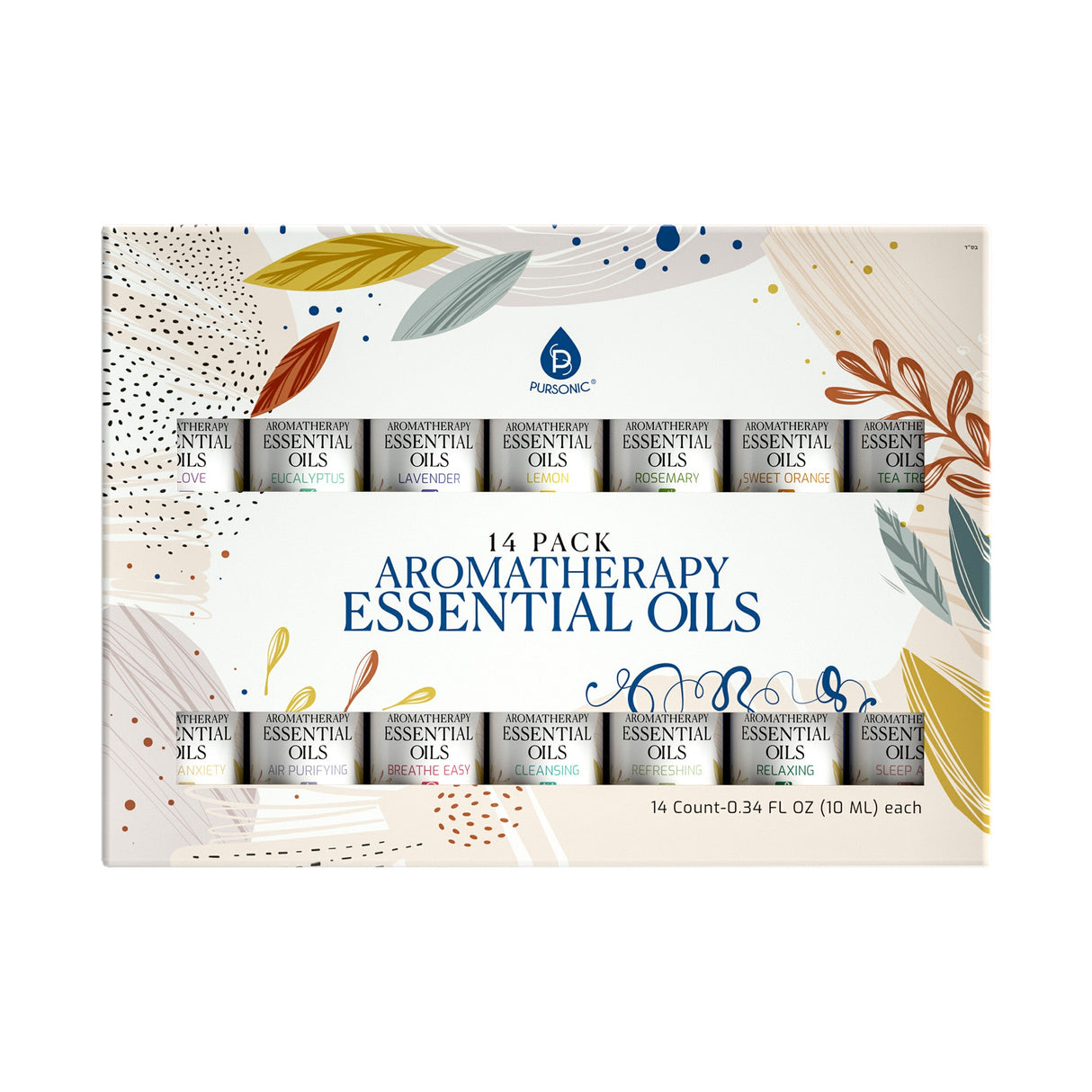 Pursonic 14 pack aromatherapy essential oil gift set. by Pursonic