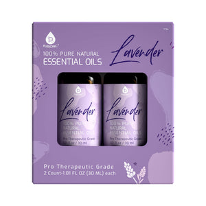 Pursonic 100% Natural Lavender Essential Oils, Pro Therapeutic Grade - 2 Count 30ML Each by Pursonic
