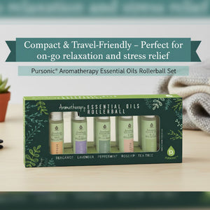 Aromatherapy Essential Oils Rollerballs (Bergamot, Lavender, Peppermint, Rosehip, Tea Tree)