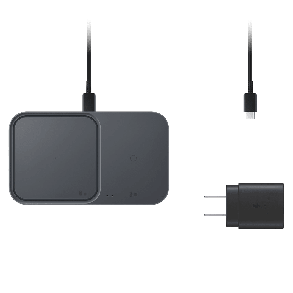 Samsung Dual Port Fast Wireless Charger 15W with USB C Cable and Power Head by Samsung