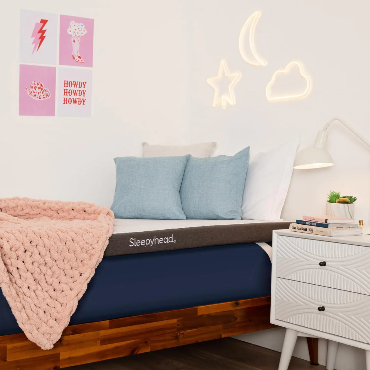 Sleepyhead College Dorm Room Essential Gel Infused Mattress Topper Twin XL Thick Cooling Memory Foam Mattress Topper Washable Cover 3 Gel Mattress Pad 38x80 inches