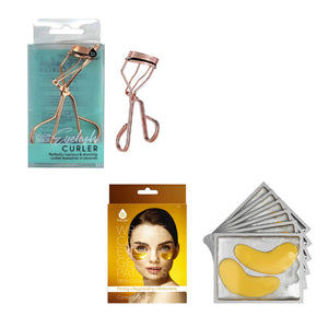 Pursonic Ultimate Eye Care & Beauty Bundle: Wrinkle Care Eye Gel Patches + Salon Grade Eyelash Curler by Pursonic