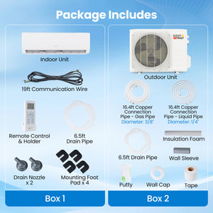 EcoGuard Series 12000 BTU 20 SEER2 115V Mini Split Air Conditioner and Heater
