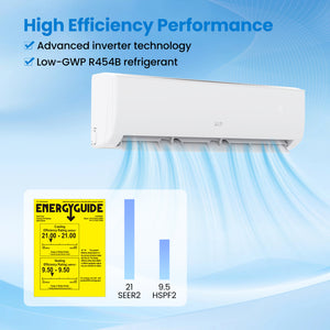 EcoGuard Series 24000 BTU 21 SEER2 208-230V Mini Split Air Conditioner and Heater