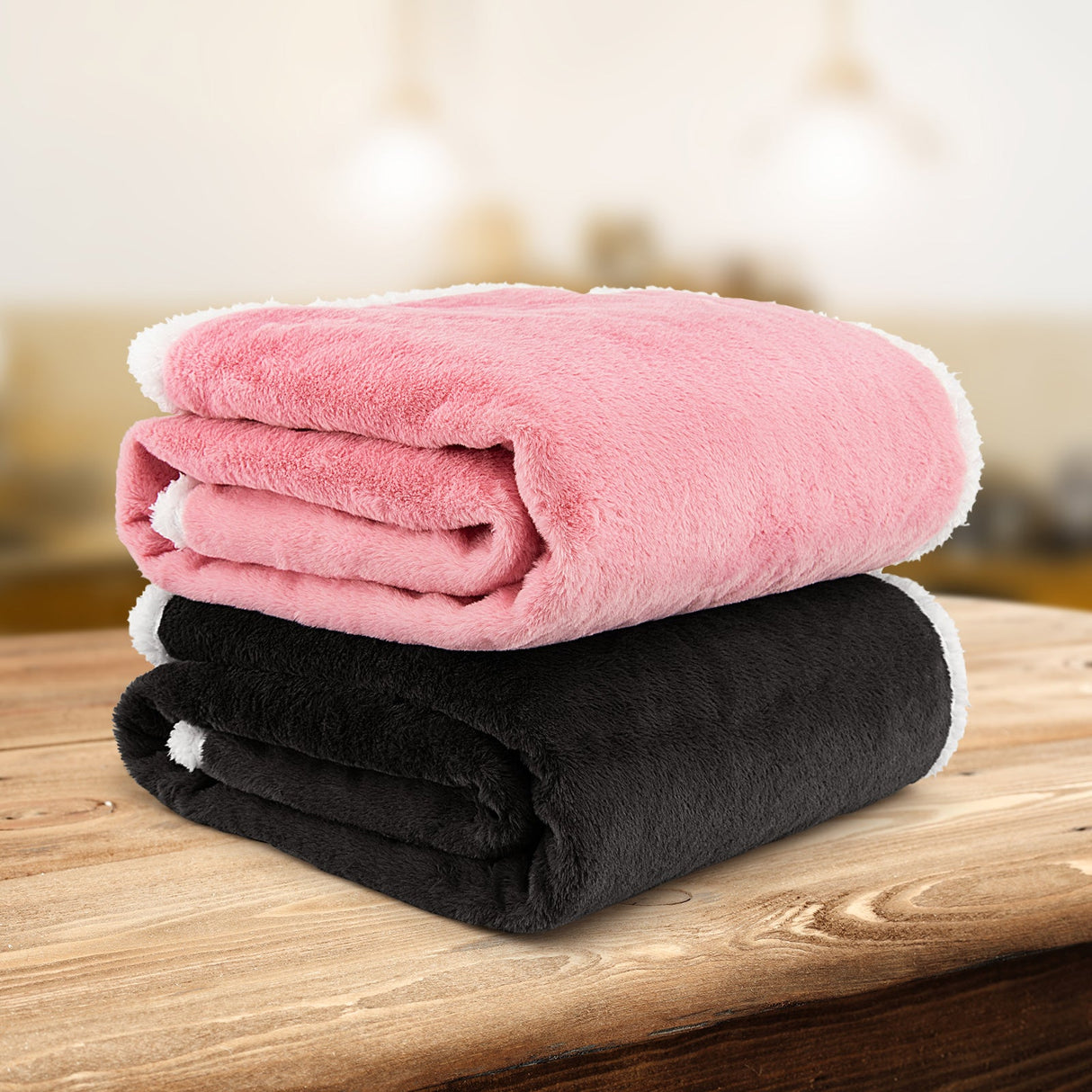 Electric Heated Blanket Throw with 10 Heat Settings-Pink by DirectDeals