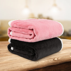 Electric Heated Blanket Throw with 10 Heat Settings-Pink by DirectDeals
