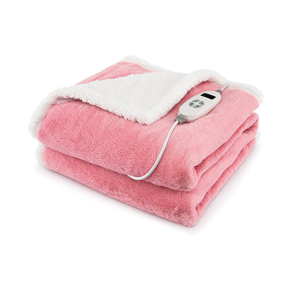 Electric Heated Blanket Throw with 10 Heat Settings-Pink by DirectDeals