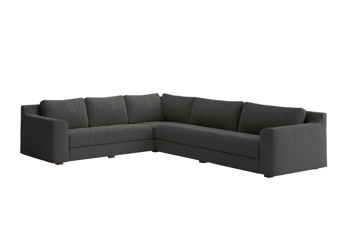 The Elevate Reversible L Sectional in Natural Hemp – Spacious Eco-Friendly Sofa by Sabai by Couch.com