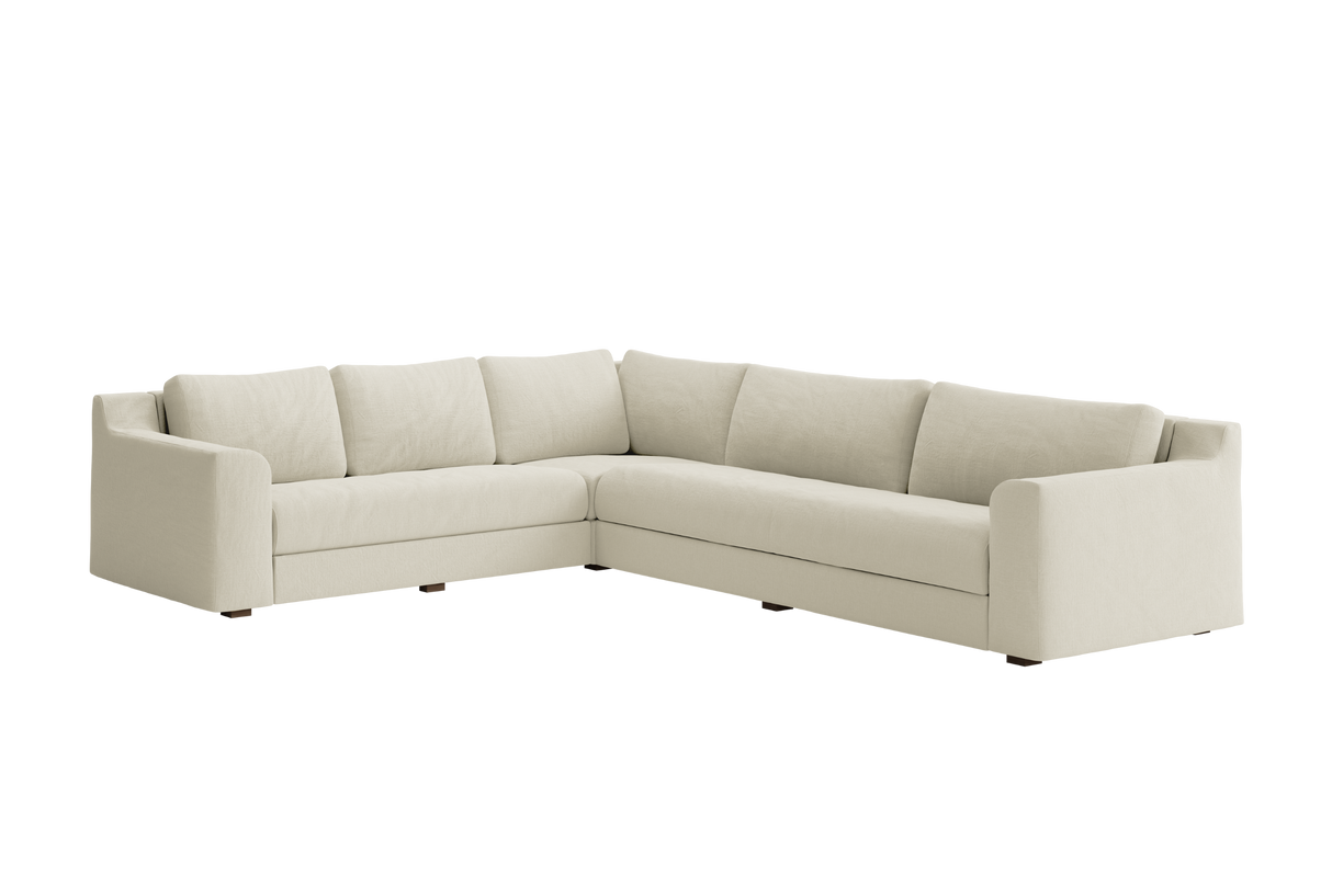The Elevate Reversible L Sectional in Natural Hemp – Spacious Eco-Friendly Sofa by Sabai by Couch.com
