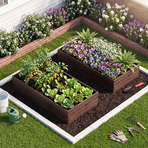 Elevated Wooden Garden Planter Box Bed Kit