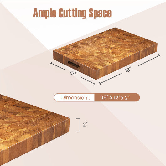 End Grain Cutting Board With Natural Waxes and Oils