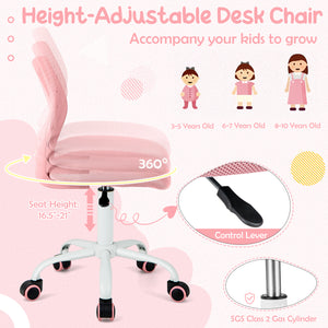 Ergonomic Children Study Chair with Adjustable Height-Light Pink