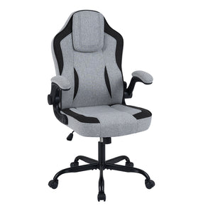 Ergonomic Computer Office Chair with 90 ° Flip-up Armrests-Gray