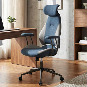 Ergonomic Office Chair Computer Desk Chair with 2D Headrest and Rocking Backrest-Gray
