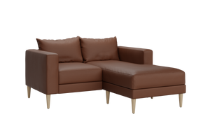 The Essential Loveseat Sectional – Sustainable Cactus Leather Couch by Sabai by Couch.com