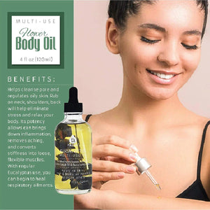 Eucalyptus Flower Multi Use Body Oils 4 Oz by Pursonic