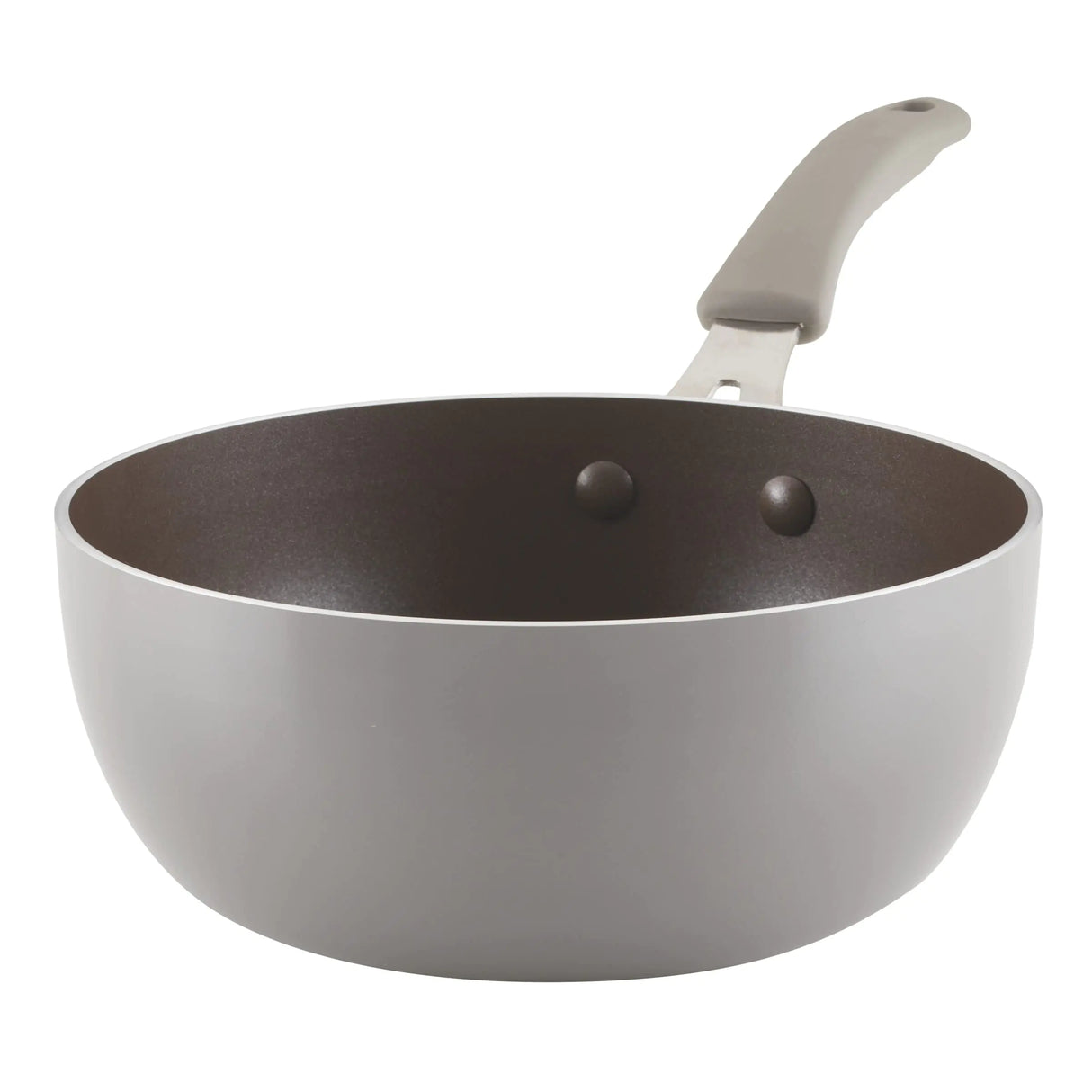 Rachael Ray Cook + Create Nonstick Saucier Pan/Saucepan 3 Quart Gray