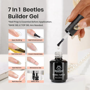 Beetles Builder Gel 7 in 1 Builder Strengthener Gel Nude Purple Gel Translucent Sheer Purple Hard Gel Builder Extension for Nail Art Base Gel Needed Jelly Gel Polish Gifts for Women Earthy Ground 0.5 Fl Oz (Pack of 1)