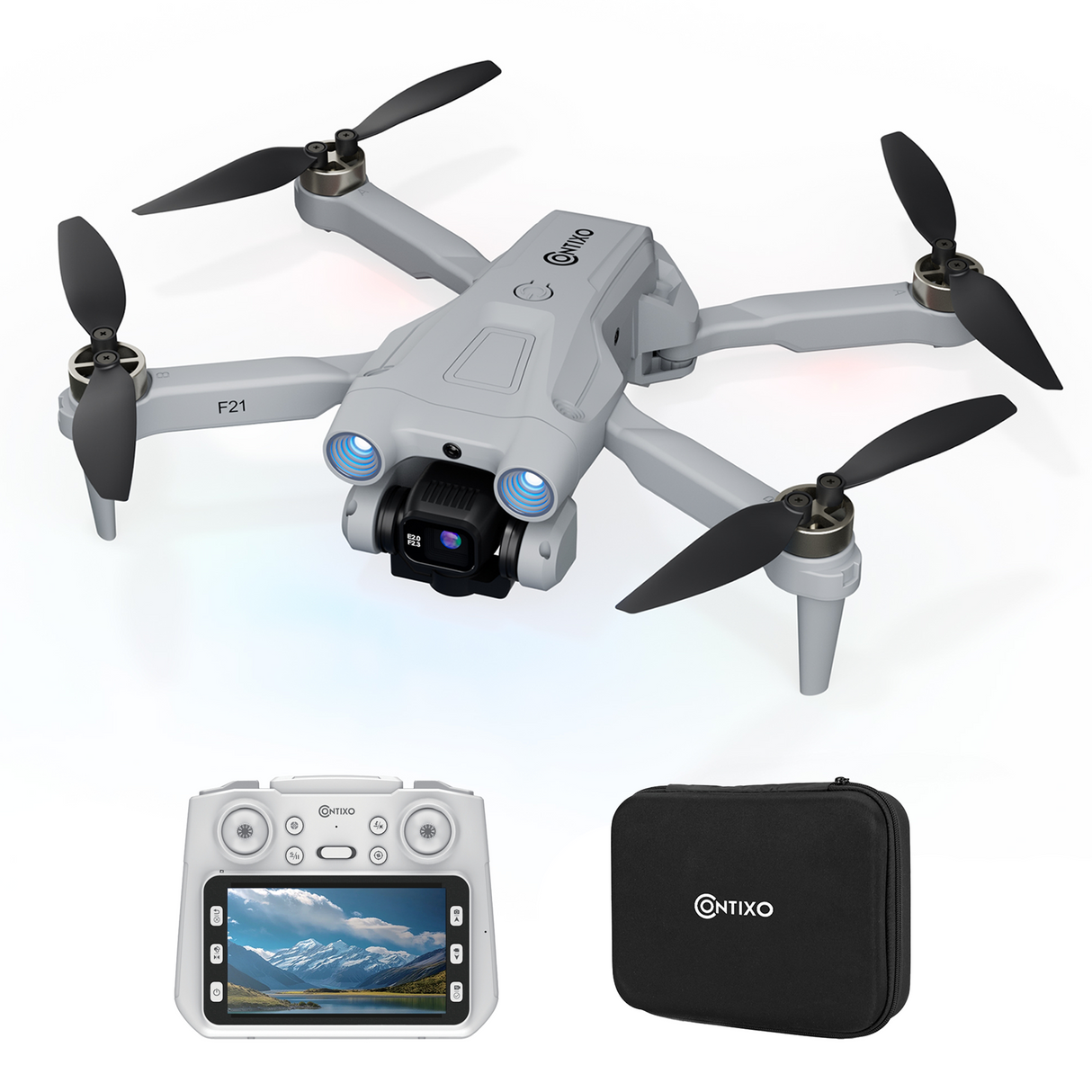 Contixo F21 Pro Drone - FAA-Exempt, 720p HD Camera, Brushless Motors, Real-Time FPV, Foldable by Contixo