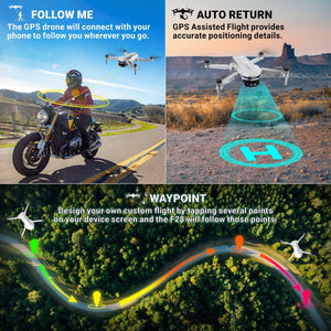 Contixo F28 Foldable Drone With 2K FHD Camera and Carrying Case