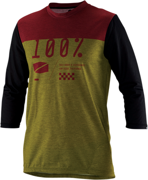 100% Airmatic Jersey - 3/4 Sleeve - Olive - Medium 41313-296-11