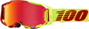 100% Armega Goggles - Solaris - HiPER Red Mirror 50003-00003