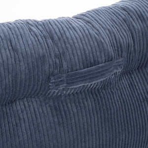 2-Person Bean Bag Sofa Chair, 63" Wide Corduroy with Memory Foam