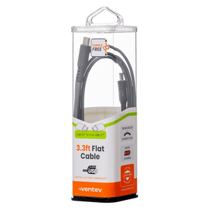 Ventev Chargesync Flat USB C to USB C Cable 3.3ft by Ventev