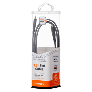 Ventev ChargeSync Flat USB C to Apple Lightning Cable 3ft by Ventev