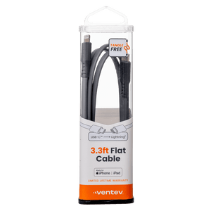 Ventev ChargeSync Flat USB C to Apple Lightning Cable 3ft by Ventev