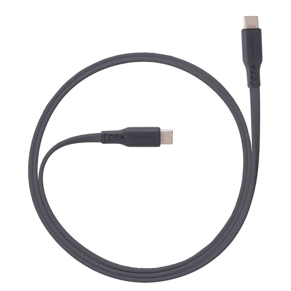 Ventev Chargesync Flat USB C to USB C 3.3ft - Boxed by Ventev
