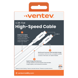 Ventev Chargesync Flat USB C to USB C 3.3ft - Boxed by Ventev