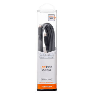 Ventev ChargeSync Flat USB C to Apple Lightning Cable 6ft by Ventev