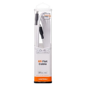 Ventev ChargeSync Flat USB C to Apple Lightning Cable 6ft by Ventev