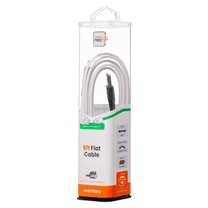 Ventev Chargesync Flat USB A to USB C Cable 6ft by Ventev