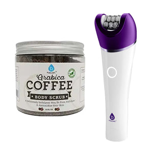 Pursonic Smooth & Energized Skincare Bundle: 6-in-1 Smooth Glide Epilator + Arabica Coffee Body Scrub by Pursonic