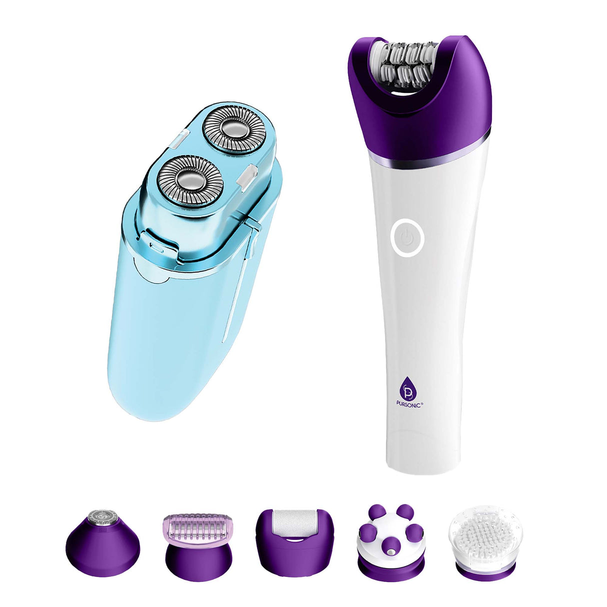 Smooth & Painless Hair Removal Kit – Pursonic Shaver & 6-in-1 Epilator by Pursonic