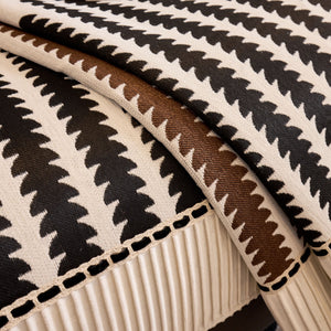 Vertical Stripes Sectional Sofa Cover Slipcover - Non-Slip, Fits L-Shape Couches