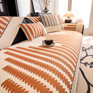 Vertical Stripes Sectional Sofa Cover Slipcover - Non-Slip, Fits L-Shape Couches