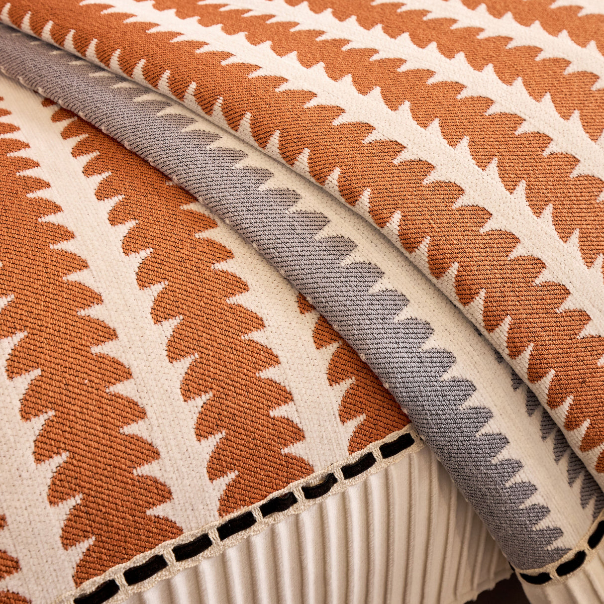 Vertical Stripes Sectional Sofa Cover Slipcover - Non-Slip, Fits L-Shape Couches