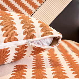 Vertical Stripes Sectional Sofa Cover Slipcover - Non-Slip, Fits L-Shape Couches